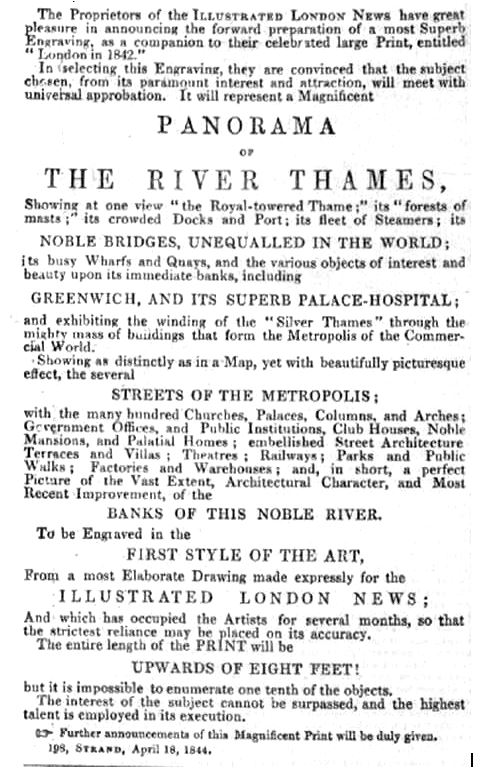 1844 notice of panorama